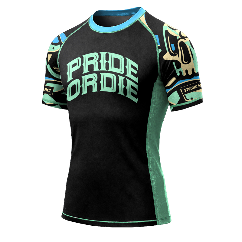 PRIDE OR DIE cold instinct RASHGUARD - Blue